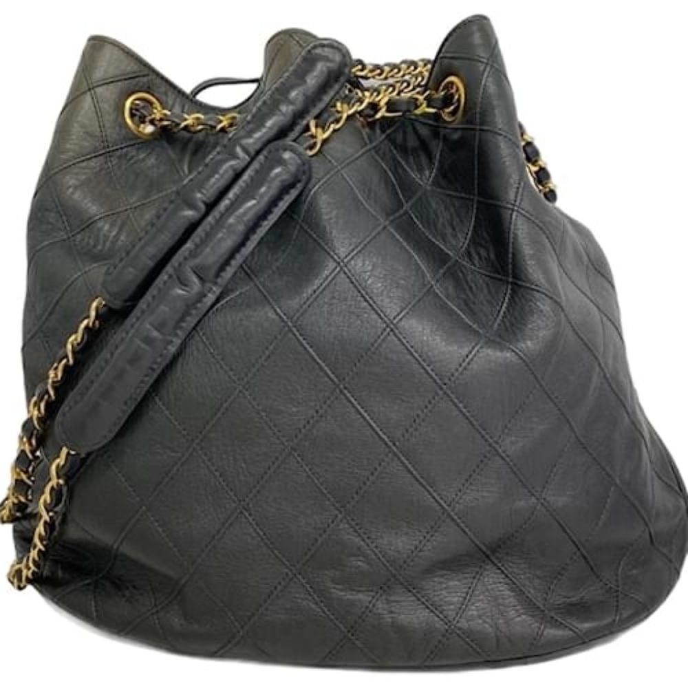 Chanel Lambskin Vintage Bucket Bag with Wallet